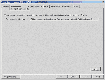 Installing your Certificate on Novell I-Chain